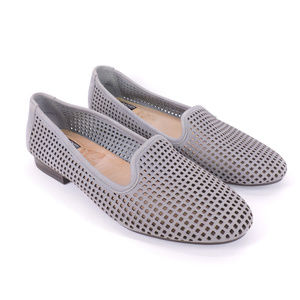 Adam Tucker Yale Leather Smoking Gray Flat Size 8